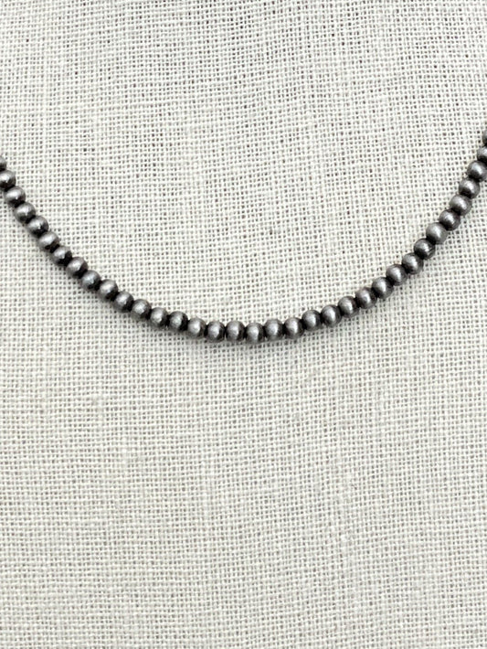 4mm Navajo Style Pearl Necklace