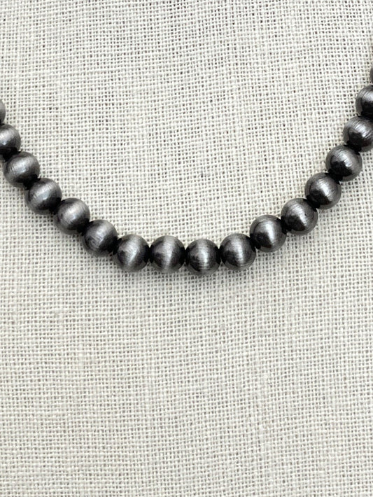 8mm Navajo Style Pearl Necklace