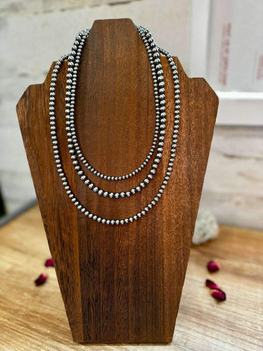 NEW! Build your own Sterling Silver Pearls Necklace 4-5-6-8-10-12-14 mm