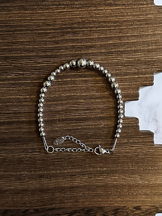 Dual Graduated Stainless Steel Western Pearl Bracelet Red Saguaro Jewelry by Cimarron Red Saguaro Trading Post