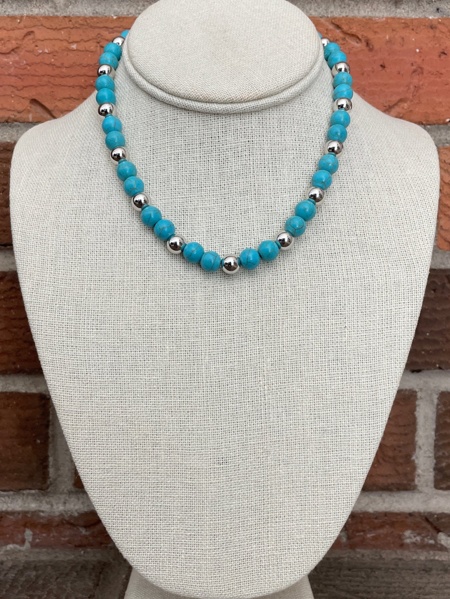 Faux Turquoise Necklace