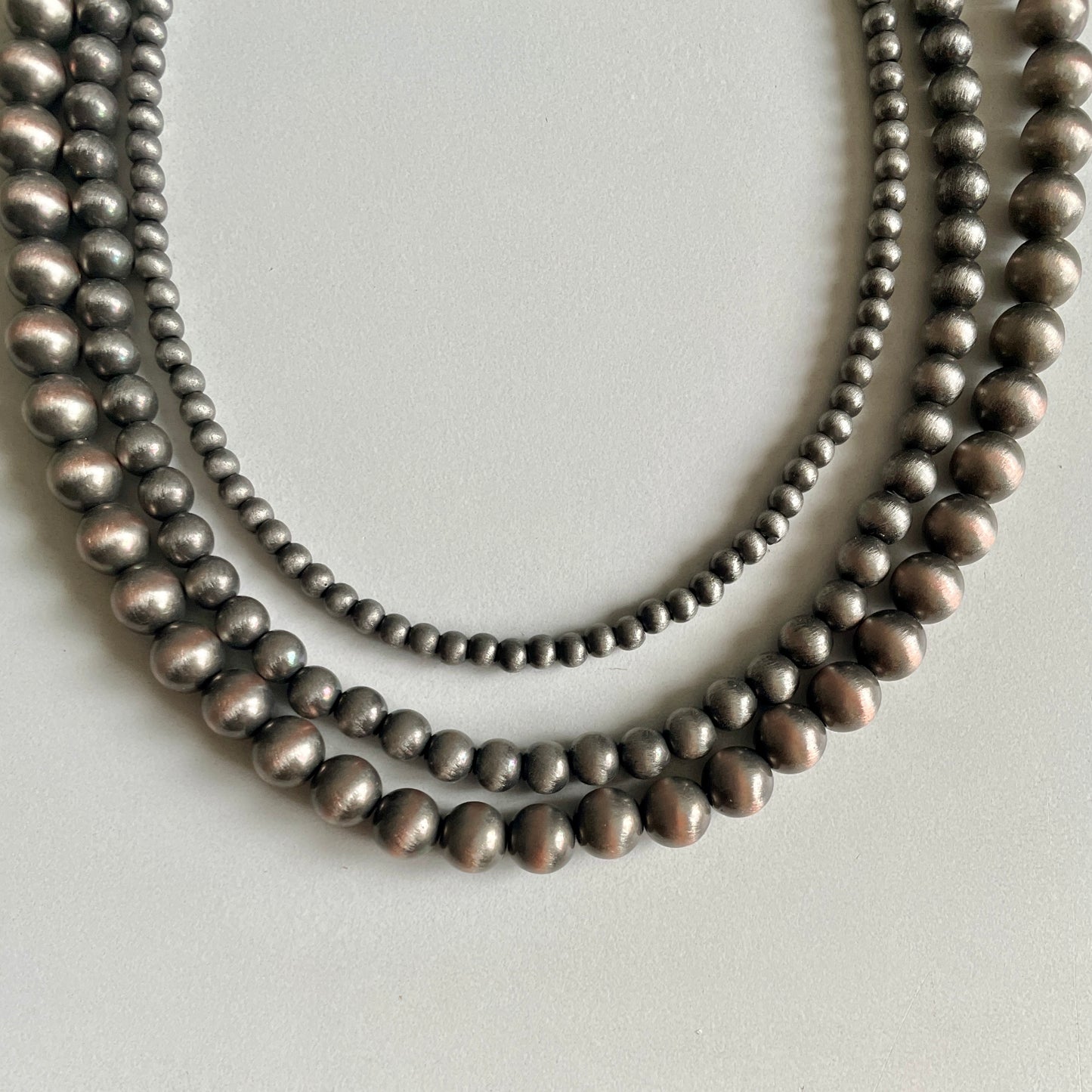 Navajo Style Pearl Triple Layer Necklace