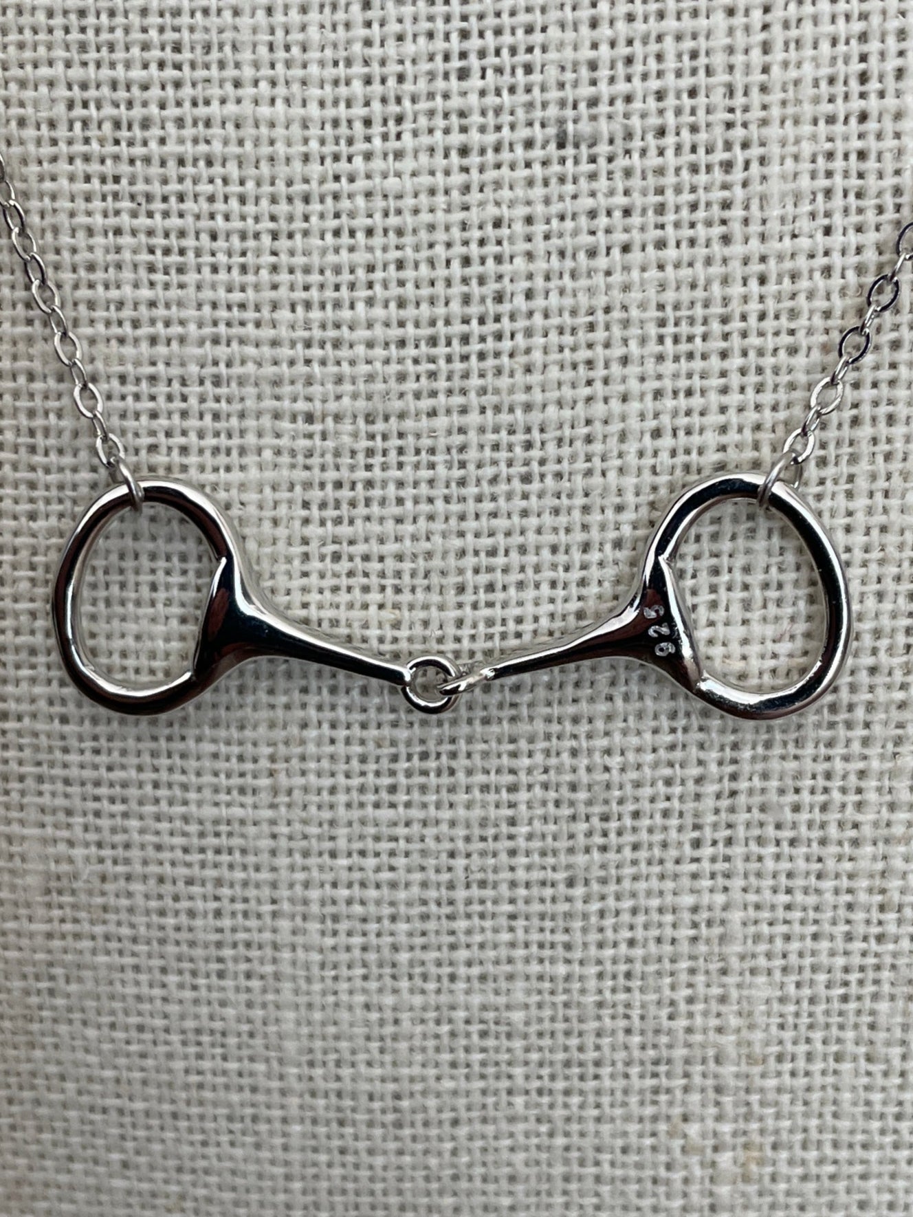 Genuine Sterling Silver Snaffle Bit Necklace