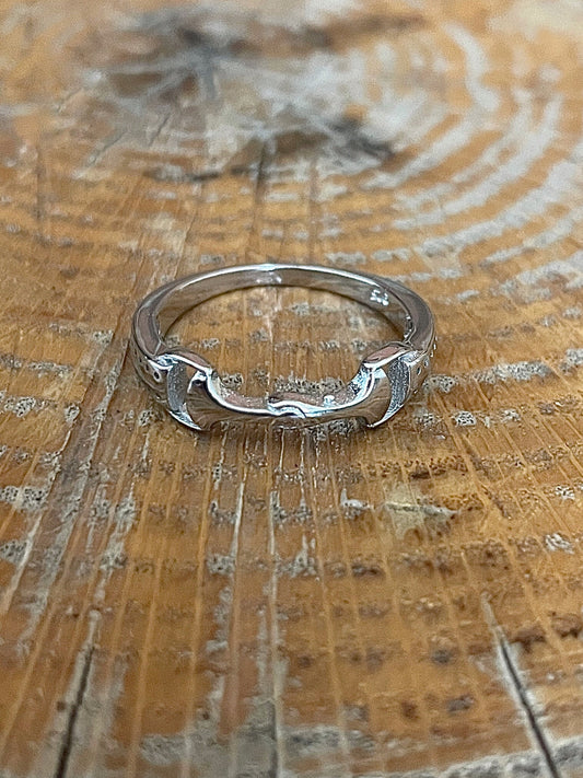 Genuine Sterling Silver Snaffle Bit Ring