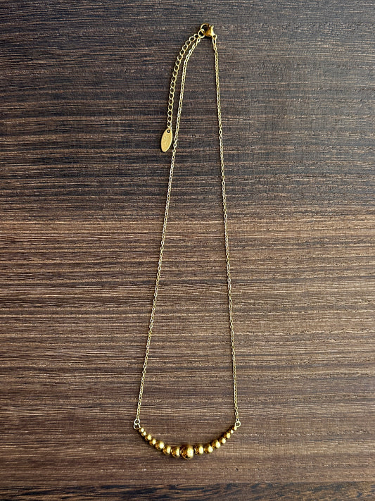 Gold Graduated Stainless Steel Western Pearl 2 inch Bar Necklace 16 inch Red Saguaro Jewelry by Cimarron Red Saguaro Trading Post