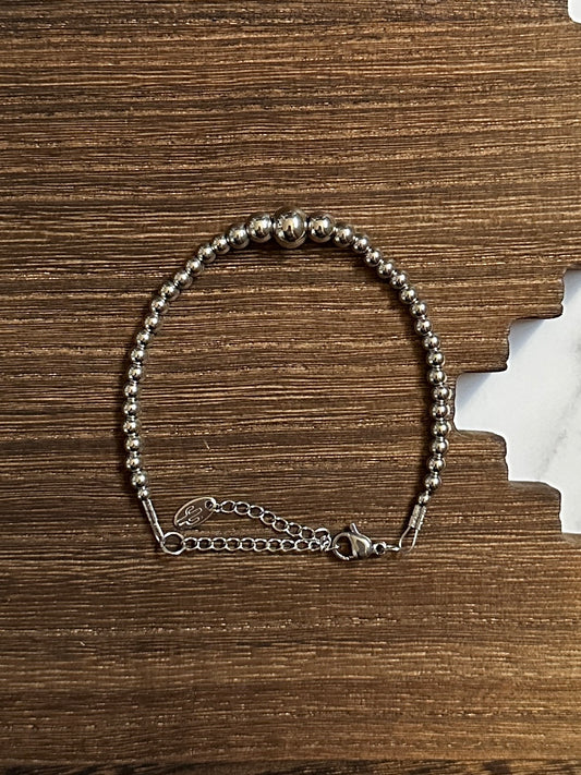 Graduated Stainless Steel Western Pearl Bracelet Red Saguaro Jewelry by Cimarron Red Saguaro Trading Post