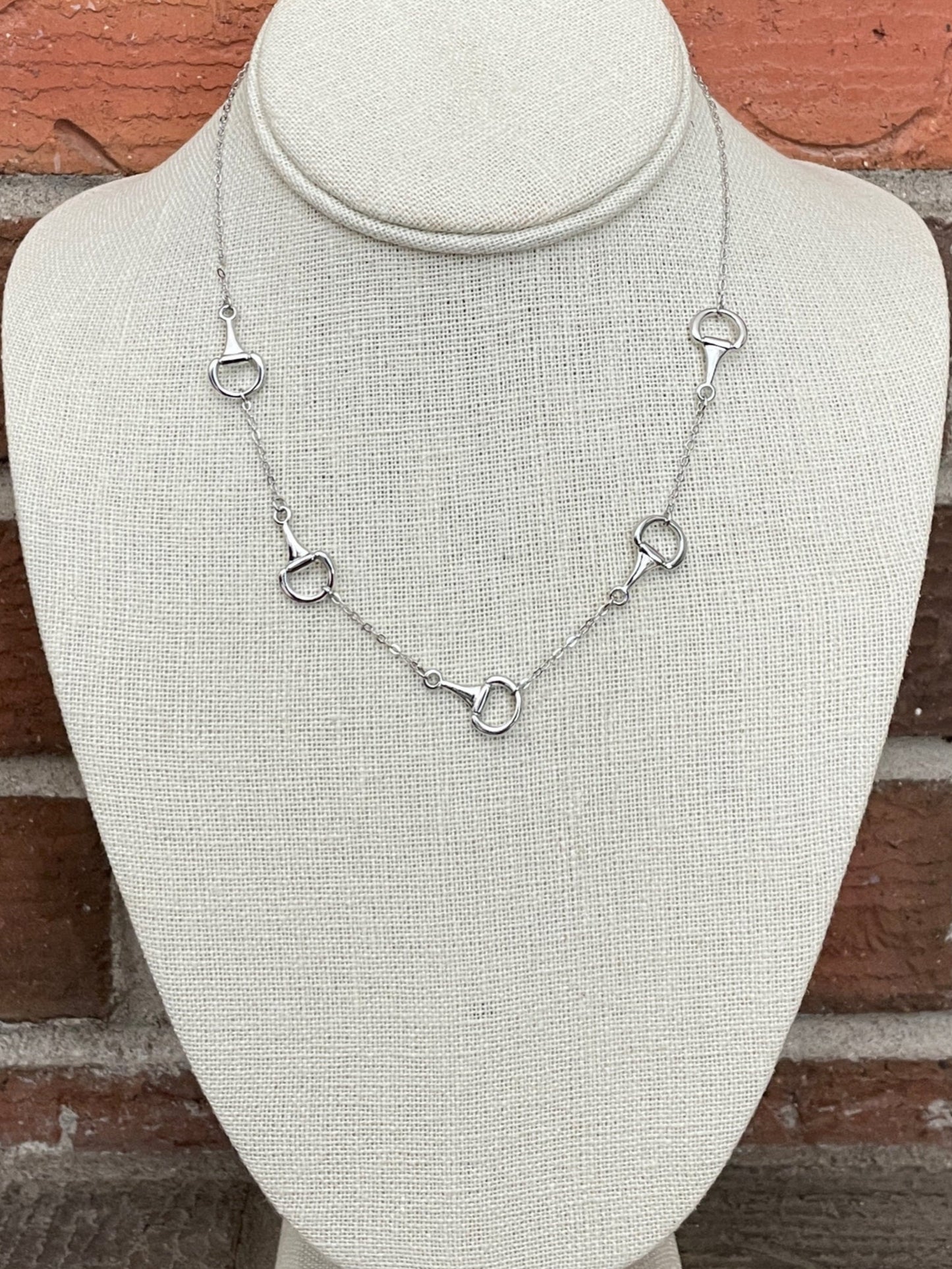 Spaced Half Snaffle Bit Necklace