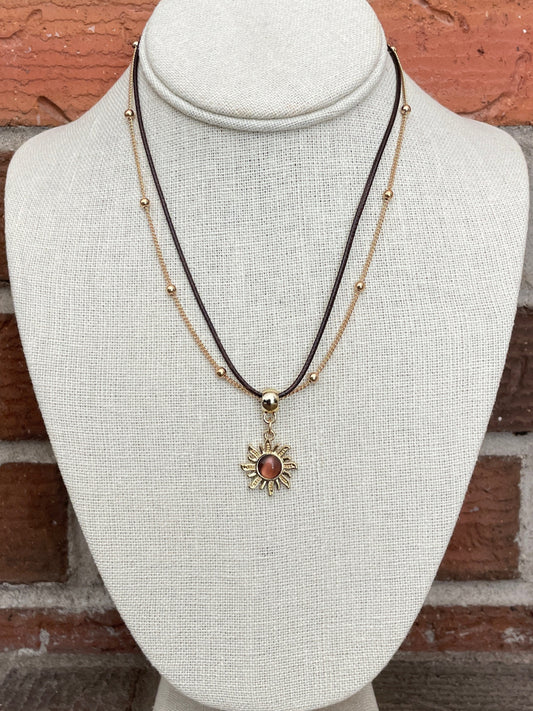Mocha Sunrise Layered Necklace