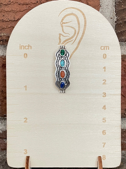 Filigree Multicolor Cluster Earrings