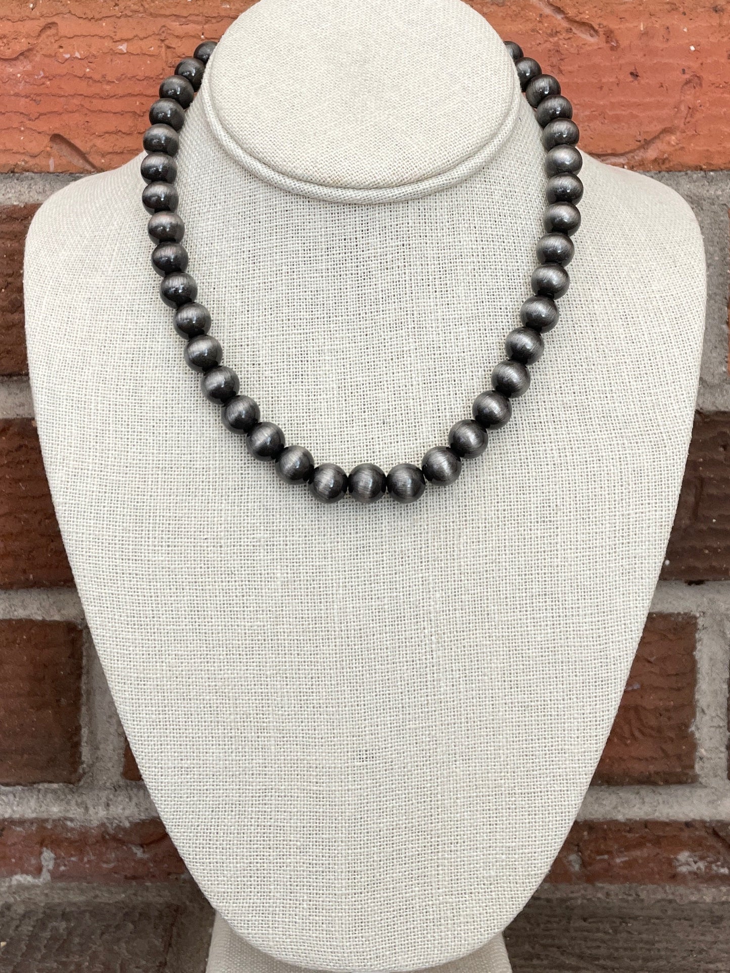 10mm Navajo Style Pearl Necklace