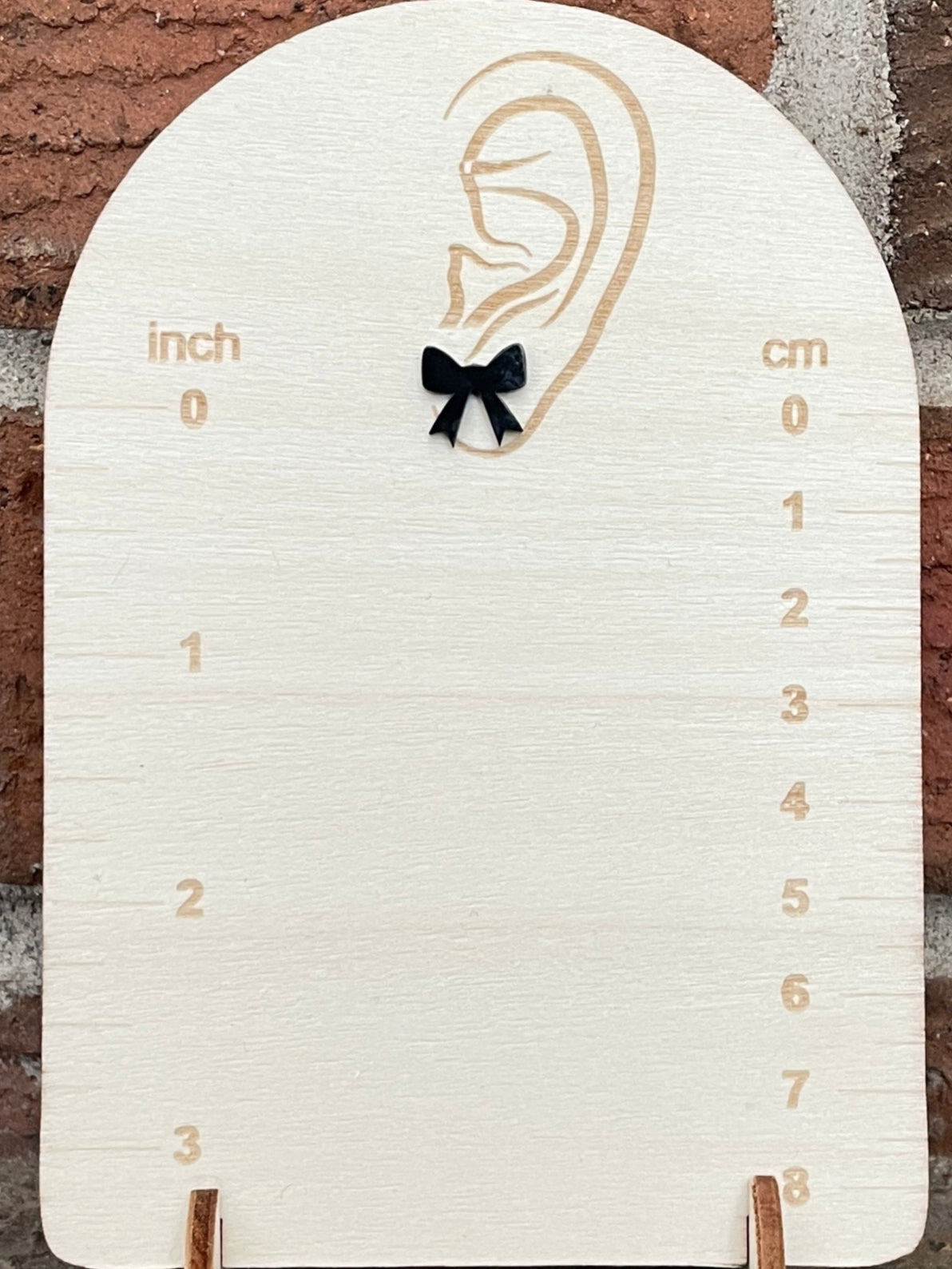 Bow Stud Earrings - Black