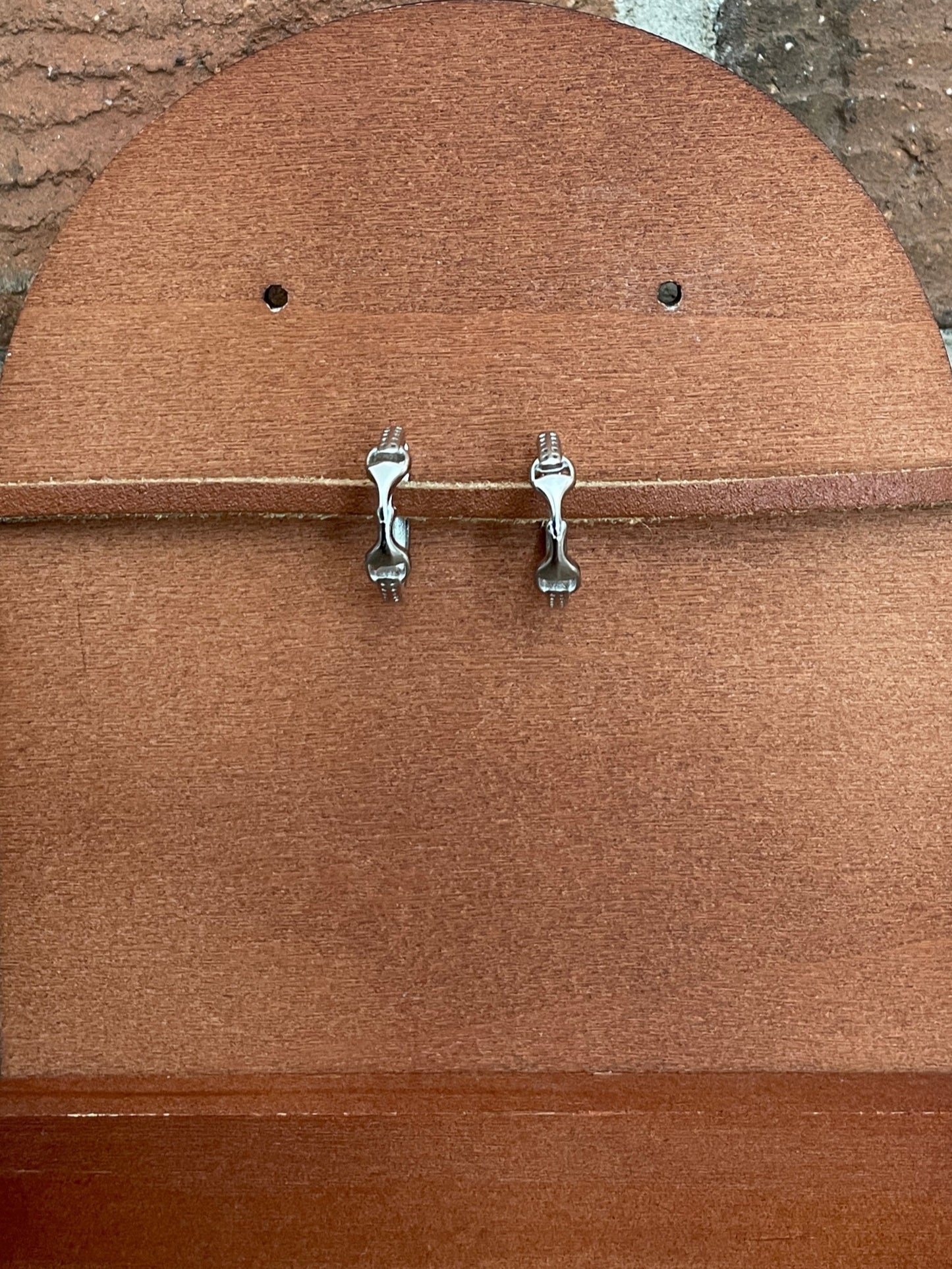 Genuine Sterling Silver Snaffle Bit Hoop Earrings