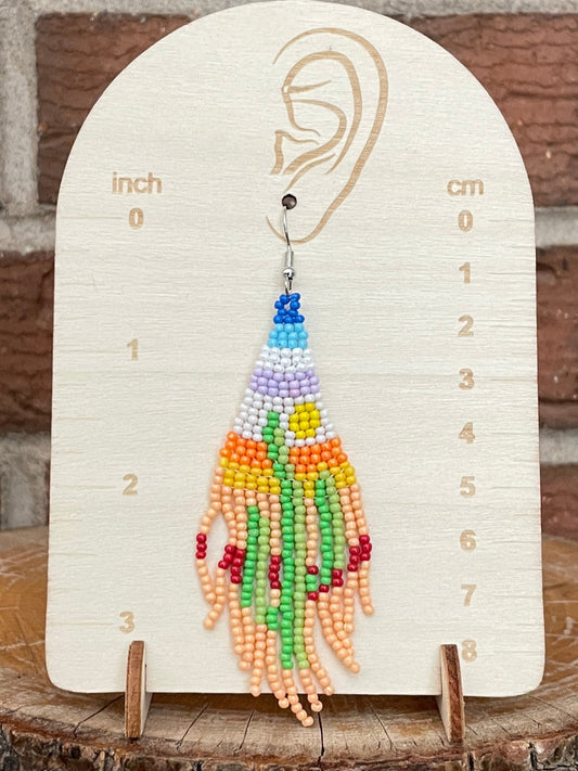 Beaded Saguaro Cactus Desert Earrings