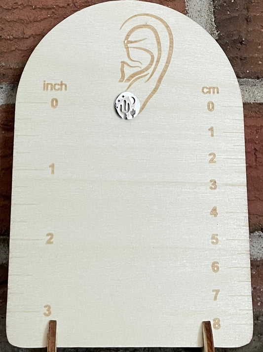 Moonlit Desert Saguaro Cactus Stud Earrings