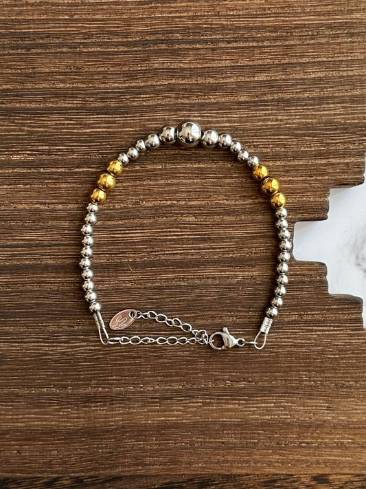 Silver Center Dual Graduated Stainless Steel Western Pearl Bracelet Red Saguaro Jewelry by Cimarron Red Saguaro Trading Post