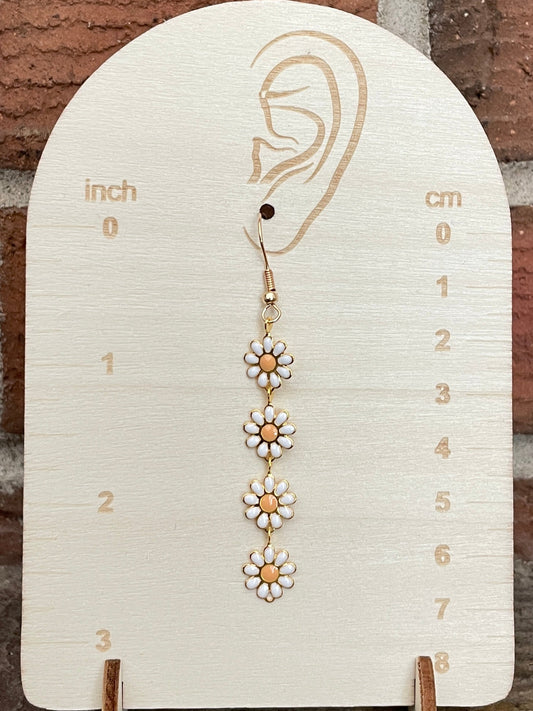 White Daisy Chain Earrings