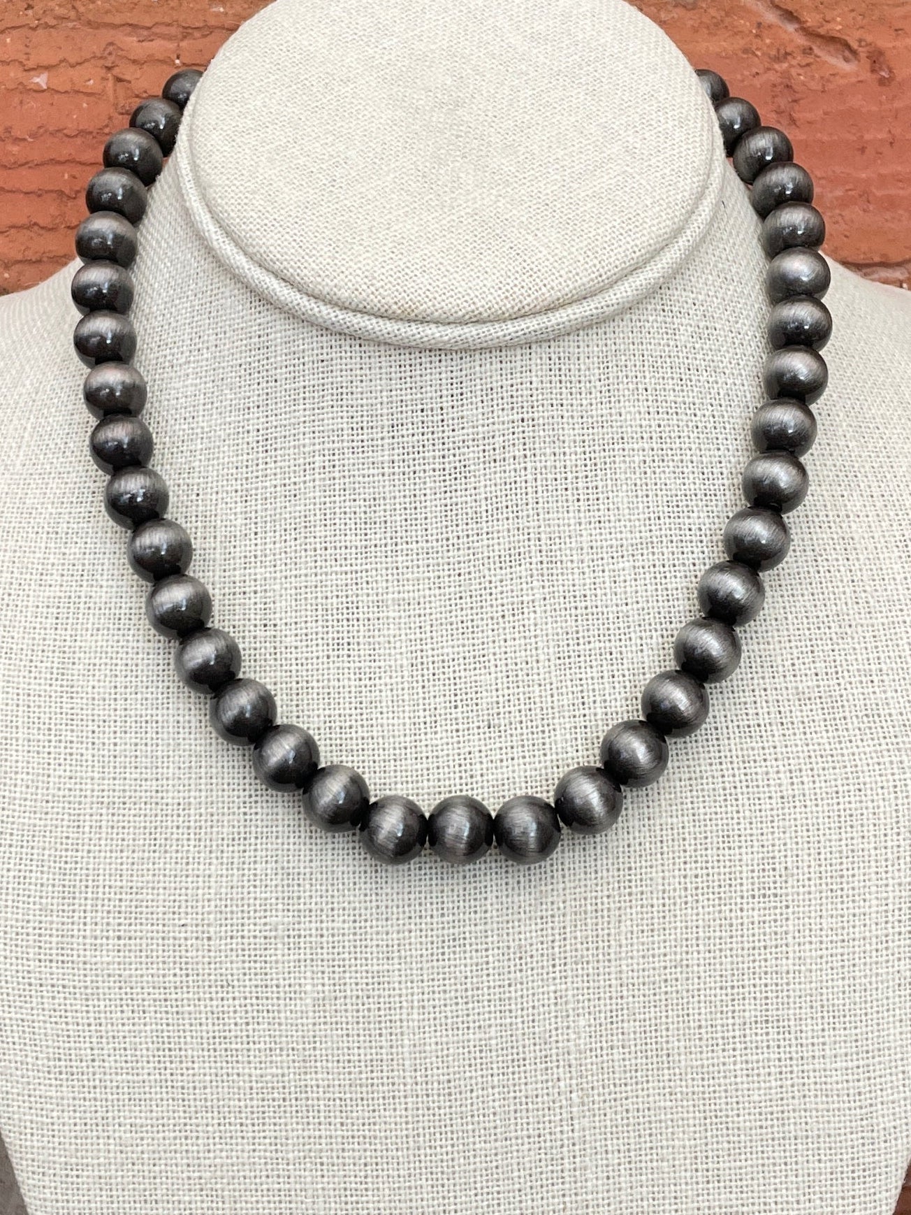 10mm Navajo Style Pearl Necklace