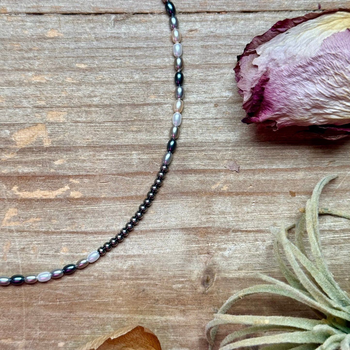 15.25” Freshwater Pearl Necklace – Sterling Silver Chain