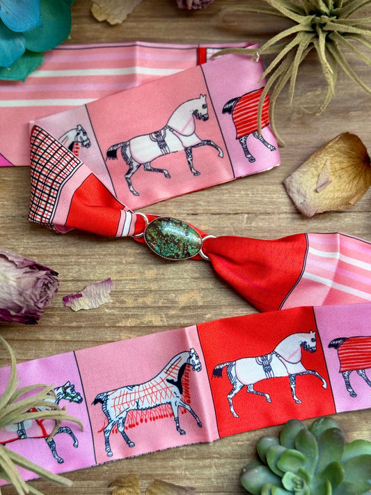 Turquoise Twilly Scarf Slide – Sterling Silver