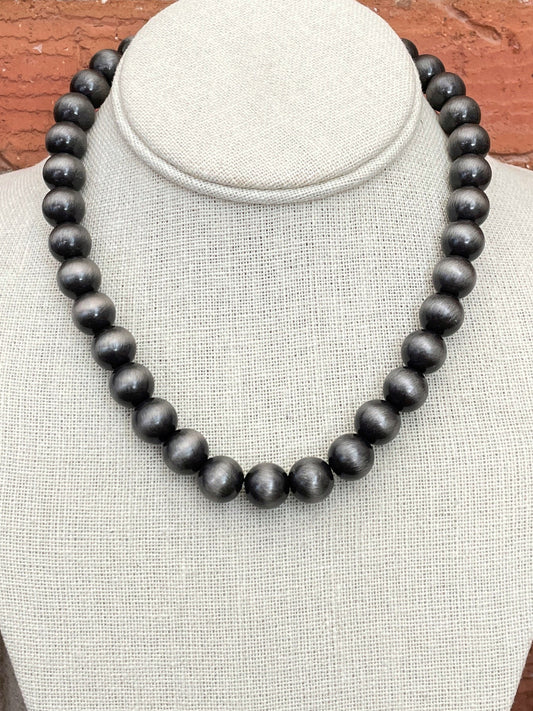 12mm Navajo Style Pearl Necklace