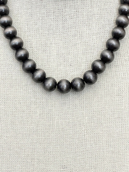 12mm Navajo Style Pearl Necklace