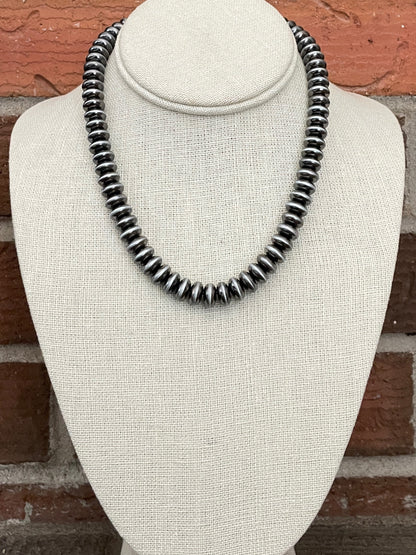 16.5 inch Navajo Style Pearl Saucer Necklace