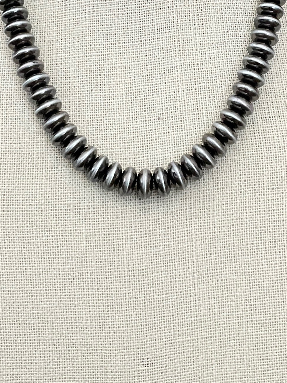 16.5 inch Navajo Style Pearl Saucer Necklace