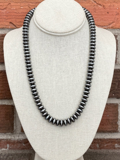 20.5 inch Navajo Style Pearl Saucer Necklace