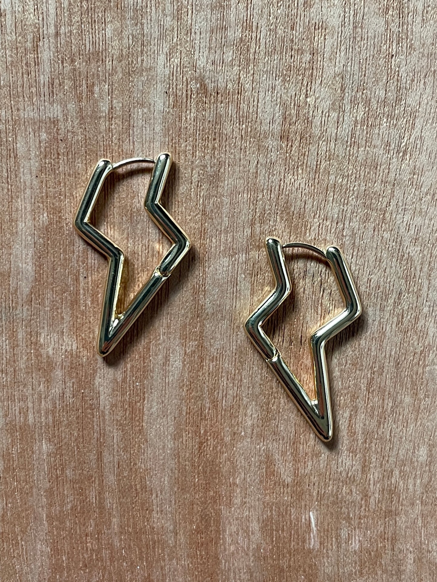 Lightning Bolt Huggie Hoop Earrings