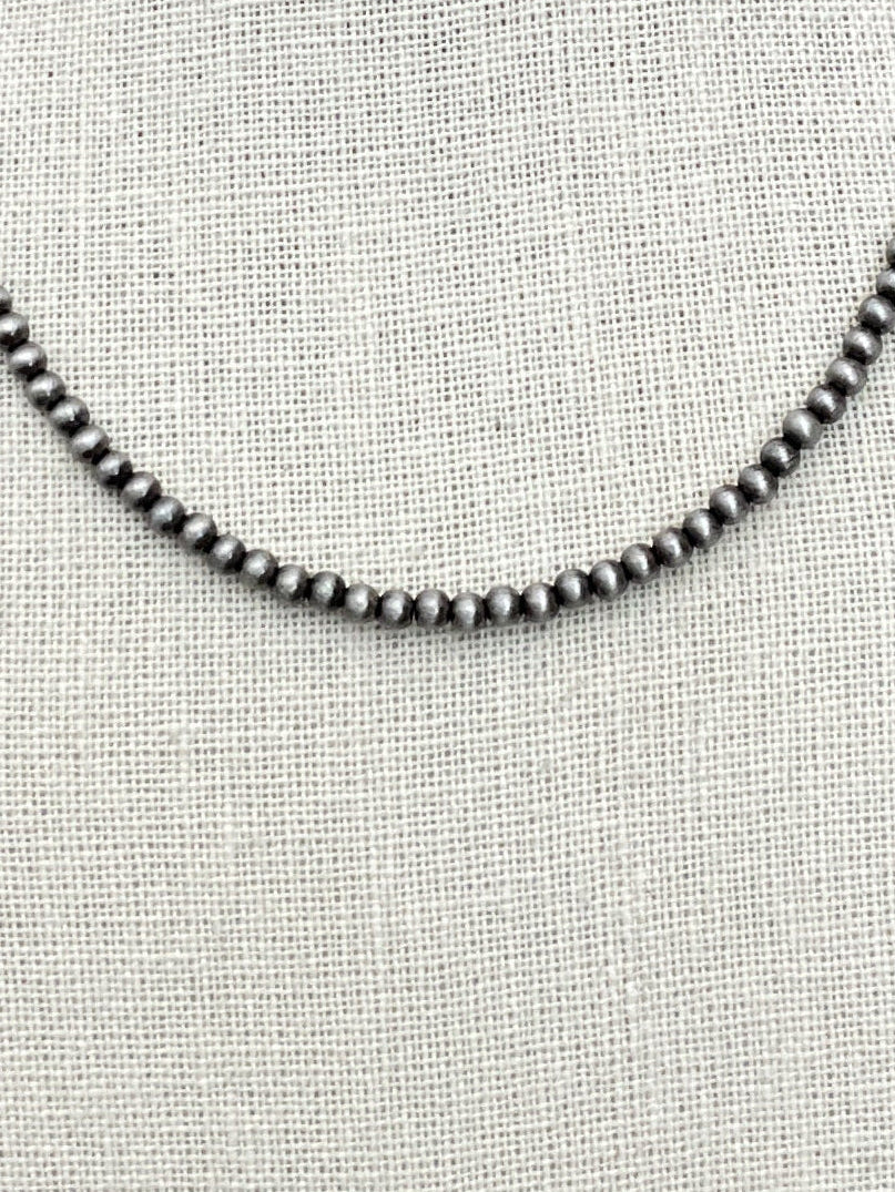 4mm Navajo Style Pearl Necklace