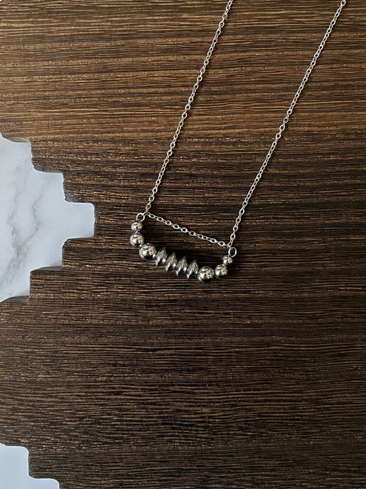 4x4 Classic Western Pearl Bar Necklace 17 inch
