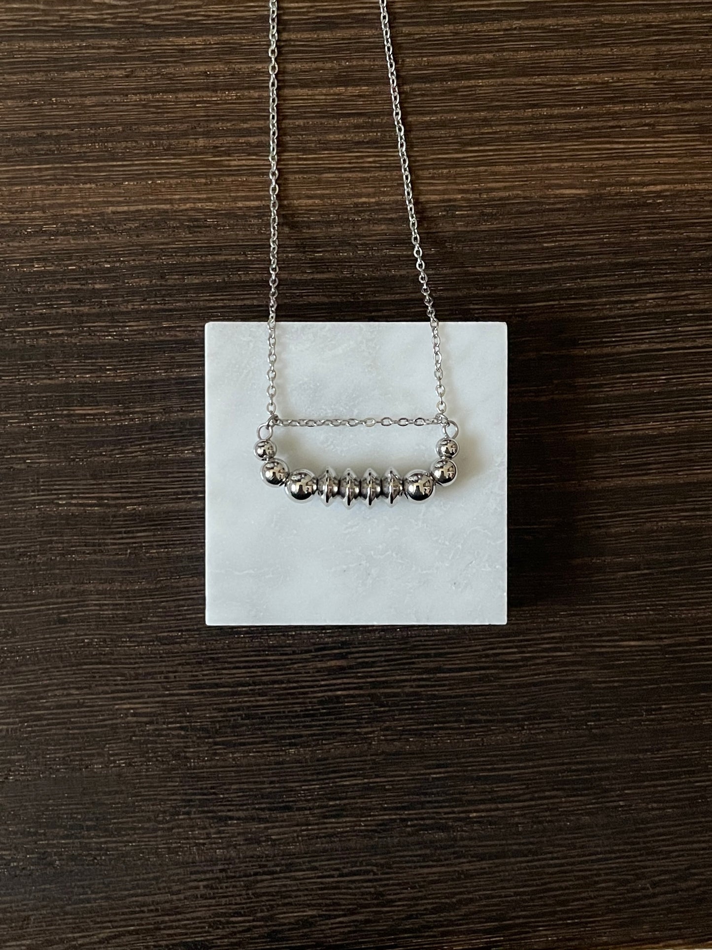4x4 Classic Western Pearl Bar Necklace 17 inch