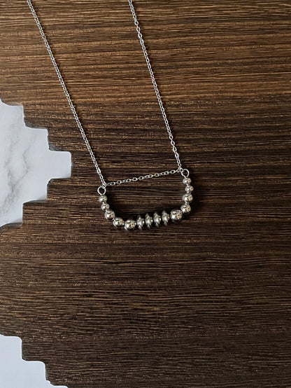 4x4 Extended Western Pearl Bar Necklace 17 inch