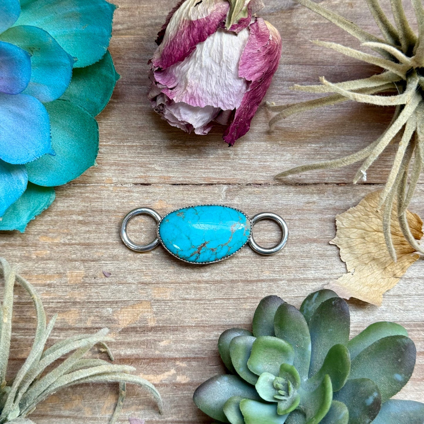 Turquoise Twilly Scarf Slide – Sterling Silver