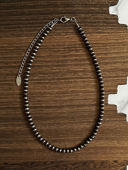 5mm Brushed Steel Western Pearl Necklace 14 inch or 16 inch Red Saguaro Jewelry by Cimarron Red Saguaro Trading Post