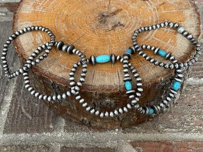 5mm Navajo Style Pearl and Turquoise Bracelet Set