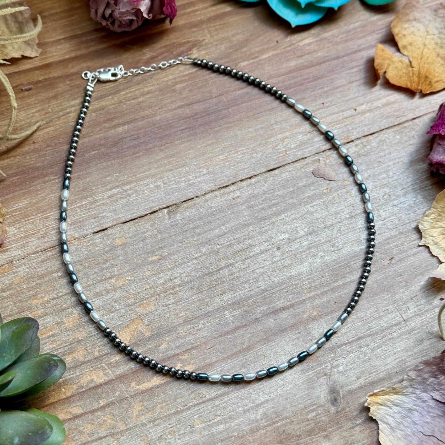 15.25” Freshwater Pearl Necklace – Sterling Silver Pearls