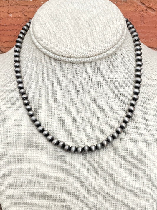 6mm Navajo Style Pearl Necklace