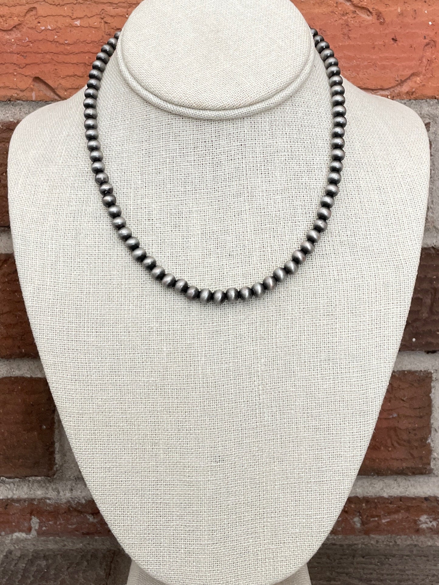 6mm Navajo Style Pearl Necklace