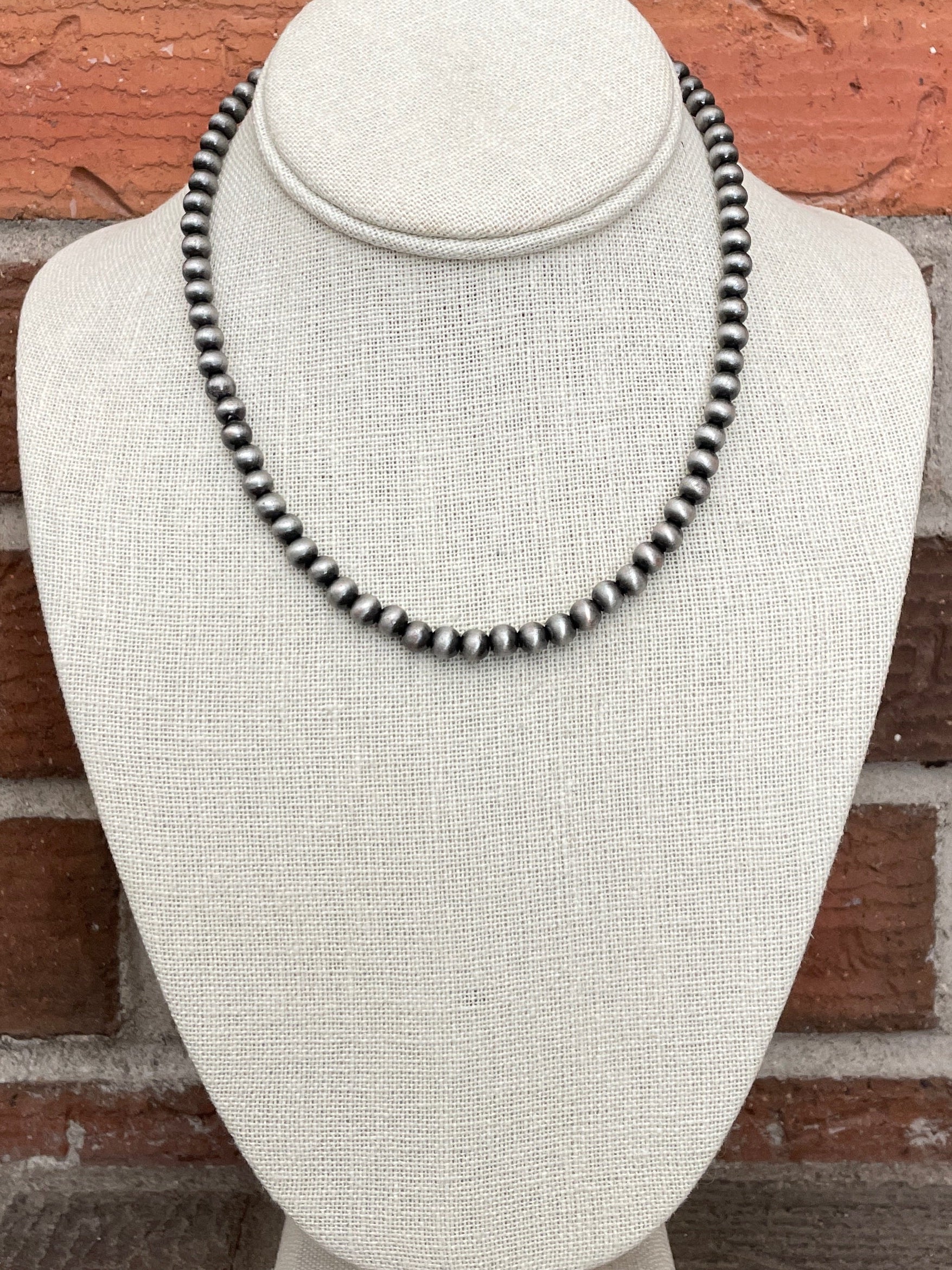 6mm Navajo Style Pearl Necklace