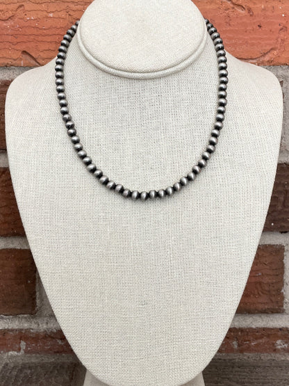 6mm Navajo Style Pearl Necklace