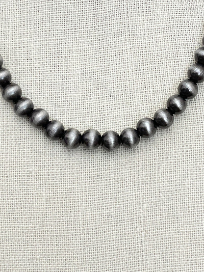 8mm Navajo Style Pearl Necklace