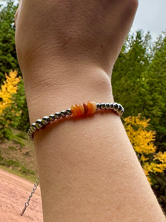 Agate Trails Stainless Steel Western Pearl Bracelet Red Saguaro Jewelry by Cimarron Red Saguaro Trading Post