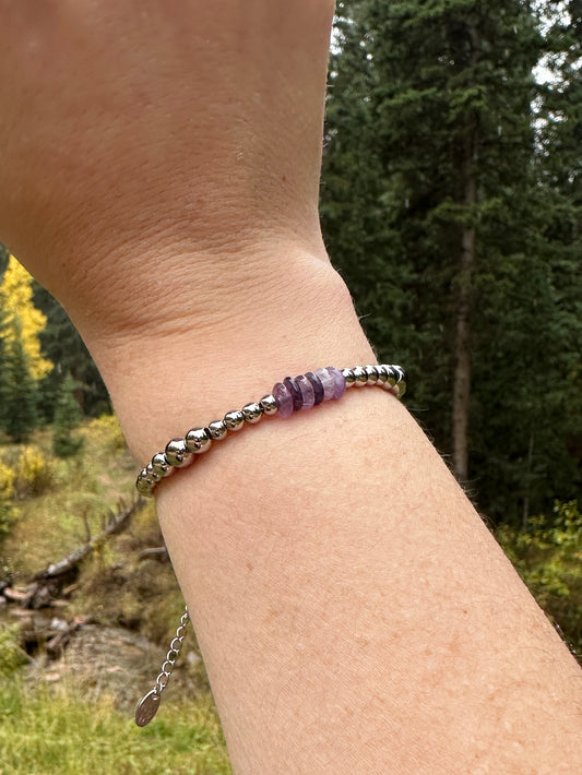 Amethyst Trails Stainless Steel Western Pearl Bracelet Red Saguaro Jewelry by Cimarron Red Saguaro Trading Post