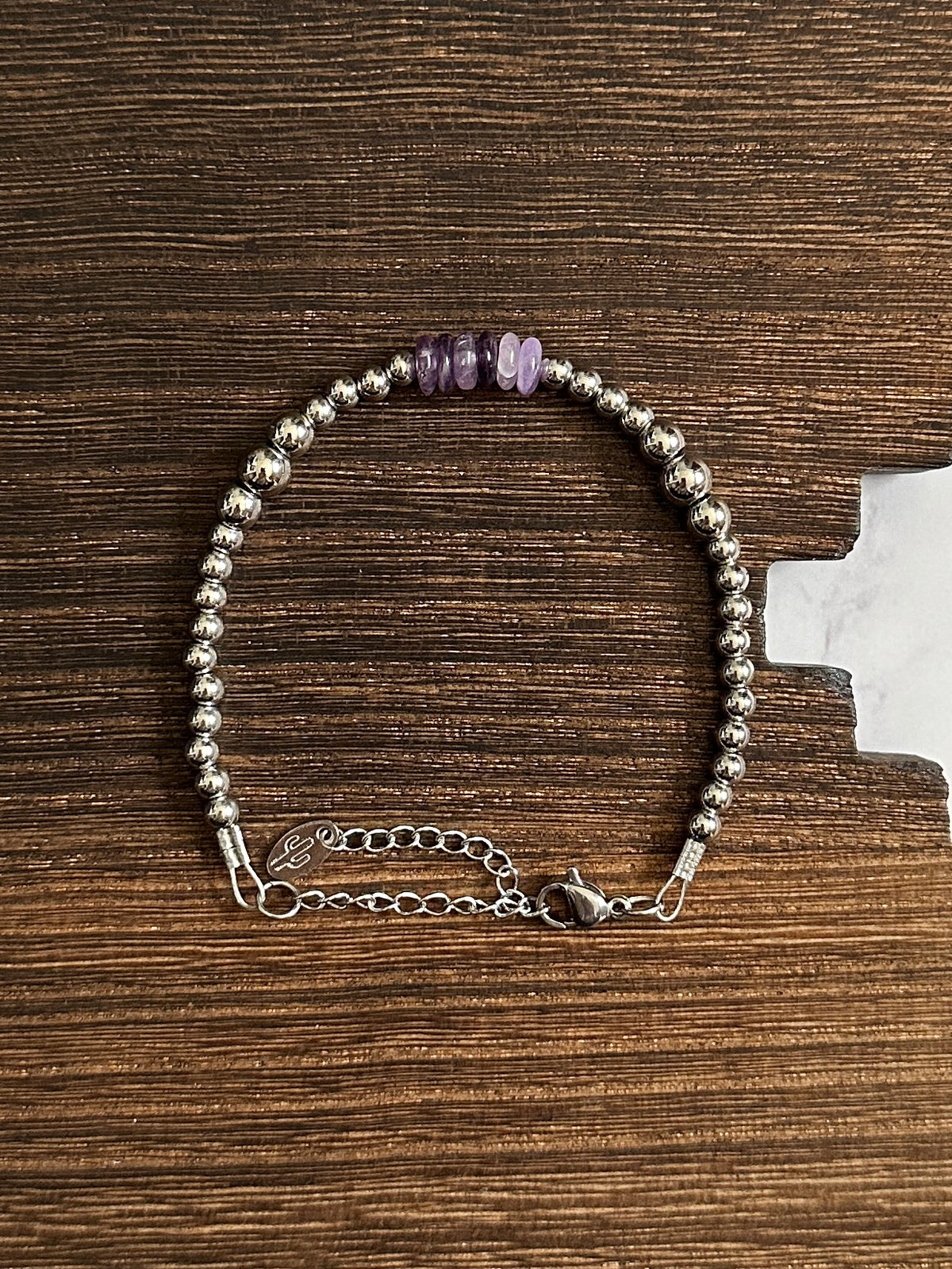 Amethyst Trails Stainless Steel Western Pearl Bracelet Red Saguaro Jewelry by Cimarron Red Saguaro Trading Post
