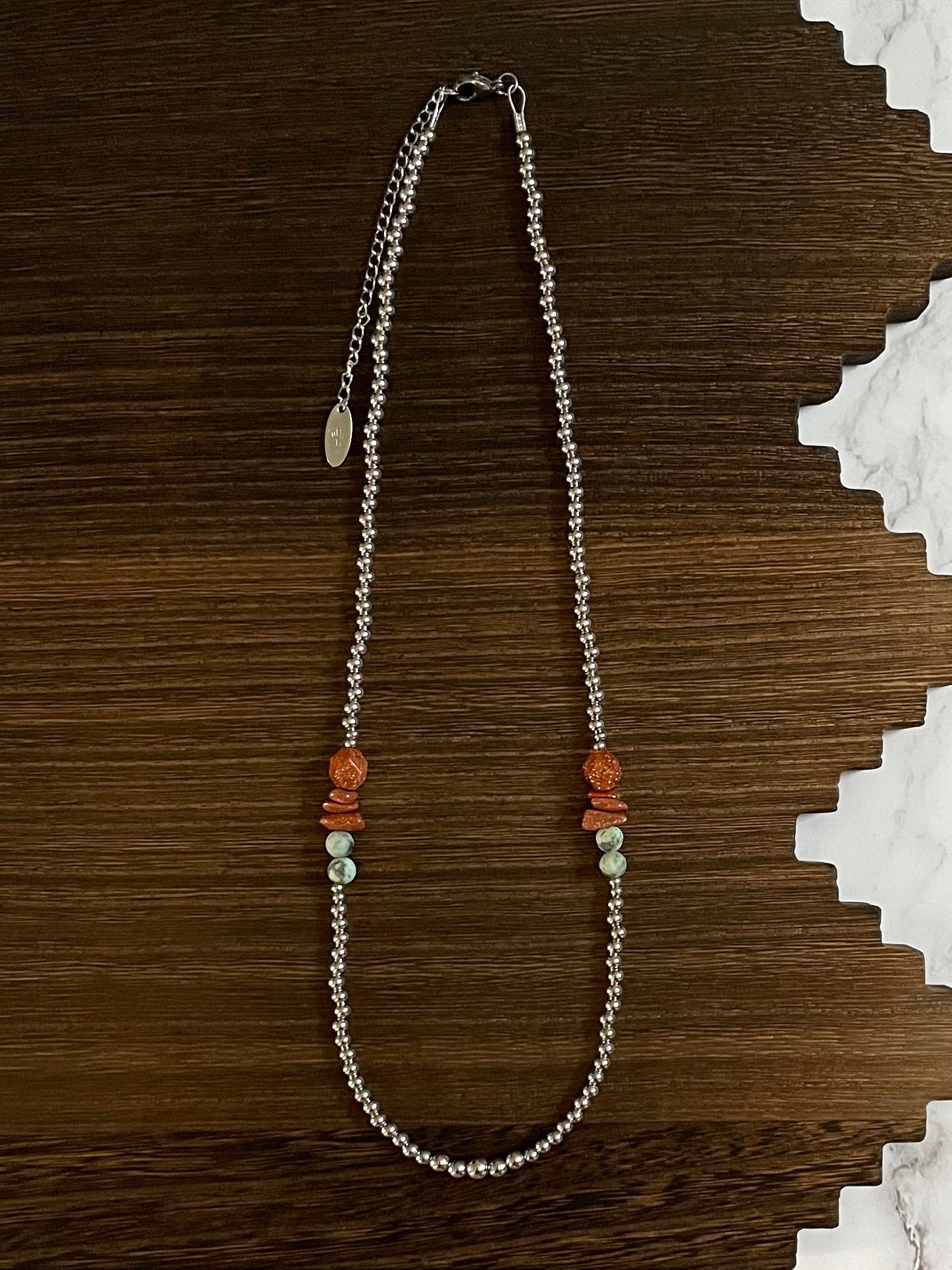 Balanced Rock Western Pearl Necklace 22 inch