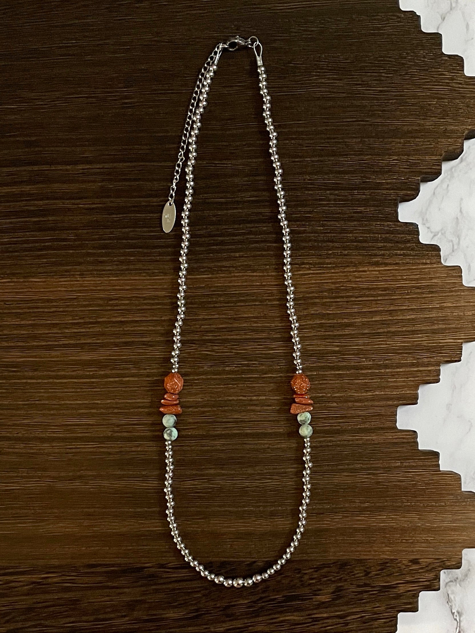 Balanced Rock Western Pearl Necklace 22 inch
