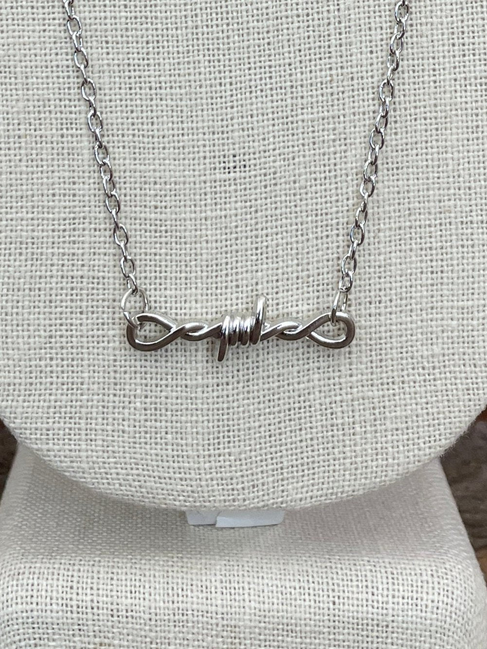 Barbed Wire Pendant Necklace