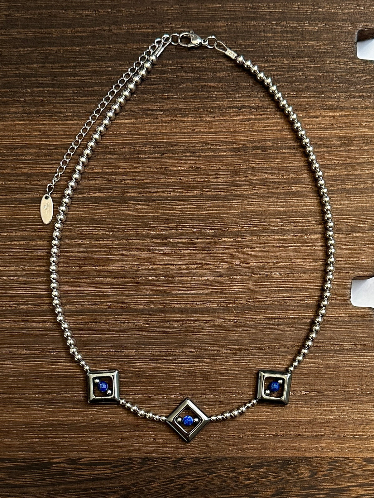 Black Canyon Sunlight Stainless Steel Western Pearl Necklace 16 inch Red Saguaro Jewelry by Cimarron Red Saguaro Trading Post
