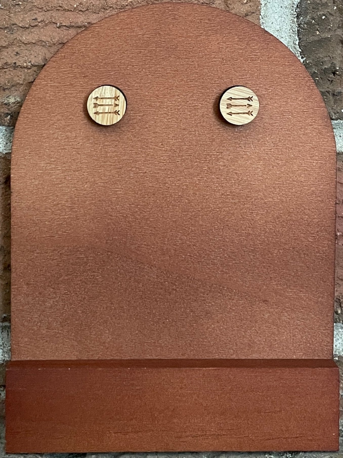 Burned Wood Earrings - Arrows